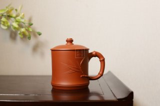 《竹節(jié)蓋杯》宜興紫砂茶壺紫砂泡茶壺朱泥手工實力派藝人泡茶壺 《竹節(jié)蓋杯》宜興紫砂茶壺紫砂泡茶壺朱泥手工實力派藝人泡茶壺