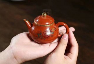 《劍流高潘》宜興紫砂壺潘壺手工大紅袍泡茶壺具 《劍流高潘》宜興紫砂壺潘壺手工大紅袍泡茶壺具