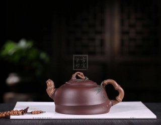 《君子竹》宜興紫砂壺工藝美術師手工紫泥泡茶壺茶具 《君子竹》宜興紫砂壺工藝美術師手工紫泥泡茶壺茶具